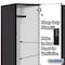 Salsbury Industries 2 Tier Designer Locker, 54"Wx76"Hx21"D, 6 Door, Black 18-22361BLK - alternate 5